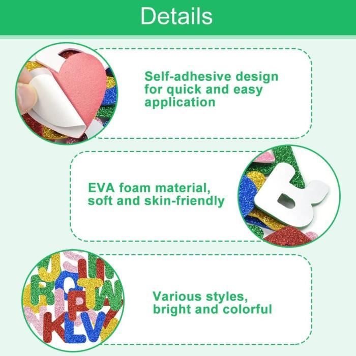 SACHET 500 FORMES ADHESIVES MOUSSE EVA SACHET 500 FORMES ADHESIVES MOUSSE EVA