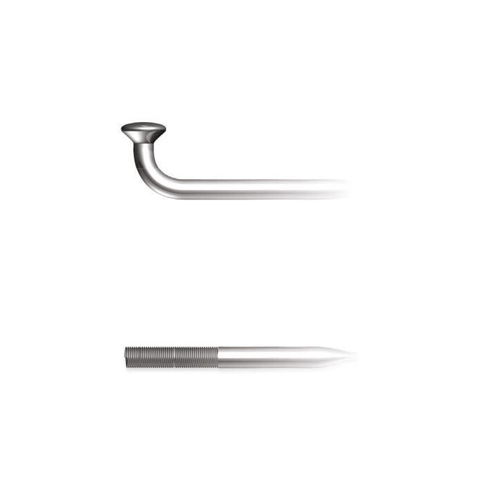 Lot De 5 Rayons Vélo 14G (2mm) – Acier Chromé, Droit Sans écrou, Longueur 288mm