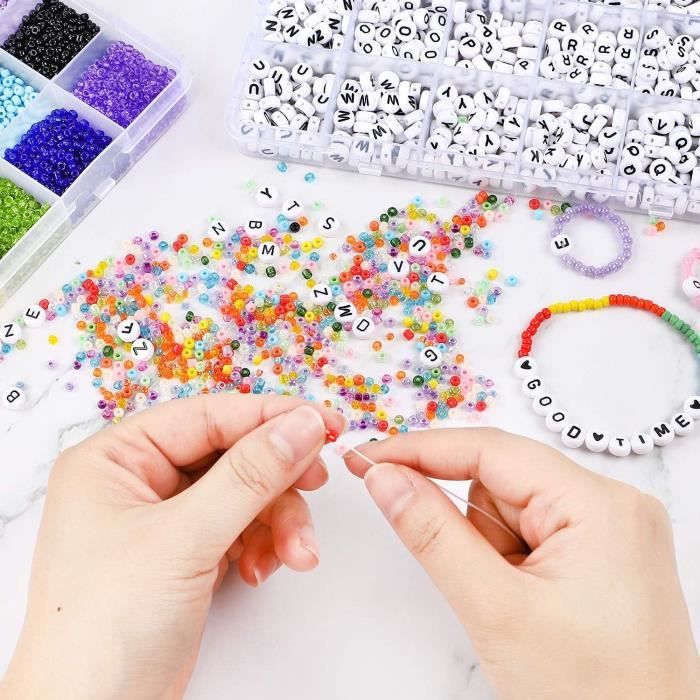 Kit De Bracelets élastiques Vatzon – 3100 élastiques, 30 Couleurs – Perles Et Charms – Créatif Pour Enfants