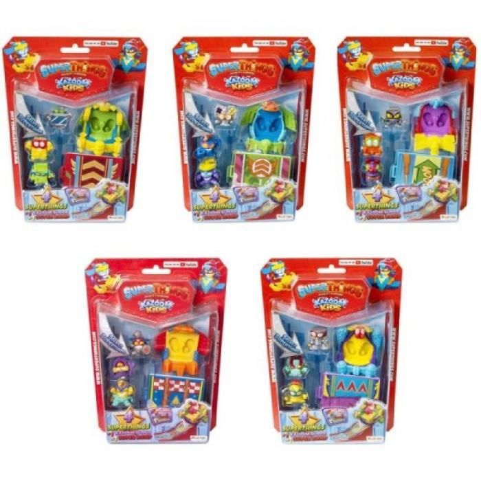 SuperThings Kazoom Kids Series 8 Blister 4 Figurines + Kazoom Slider ...