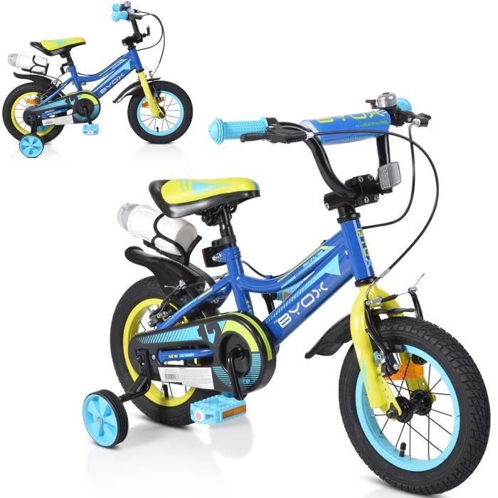 Byox, vélo Prince de 12 pouces pour enfants, roues d'entraînement,  garde-chaîne [Bleu] - Cdiscount Sport