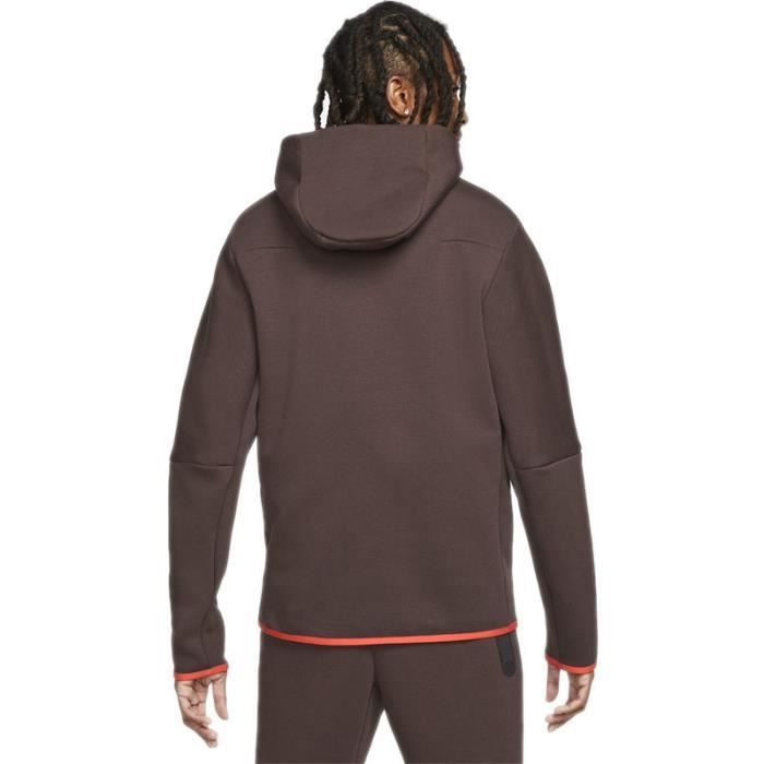 Sweat à capuche NIKE TECH FLEECE Marron Col capuche Marron