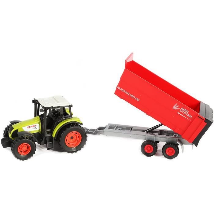 Coffret Mon Tracteur Et Ses Remorques GEGE AJ551 - Jouet Miniature Rare - France