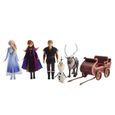 La Reine des Neiges 2 - Poupées Elsa, Anna, Kristoff, Olaf et Sven - Coffret de 5 figurines et traîneau - Disney-2