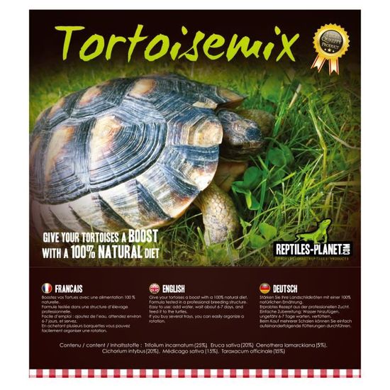 Nourriture pour Tortue terrestre Tortoise Mix Graines à Germer  REPTILES-PLANET - Cdiscount Animalerie