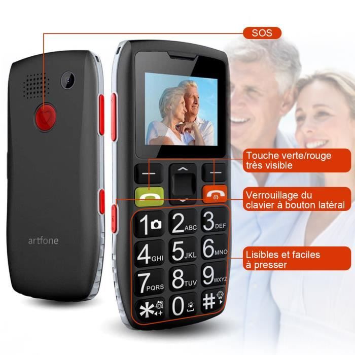 Mobile senior - Téléphone portable senior - Cadeau pour Grand-père.fr