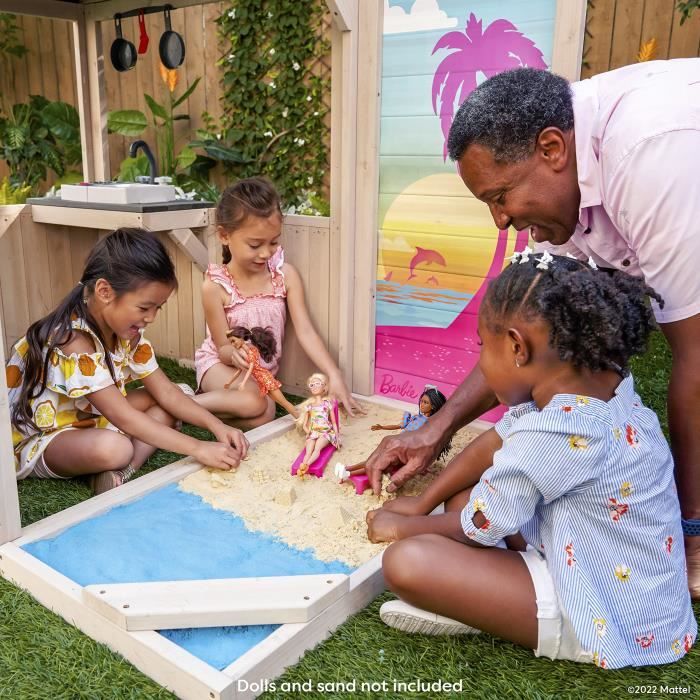 Cabane Enfant BARBIE en Bois Jeux Ext rieur Cuisine Jardin