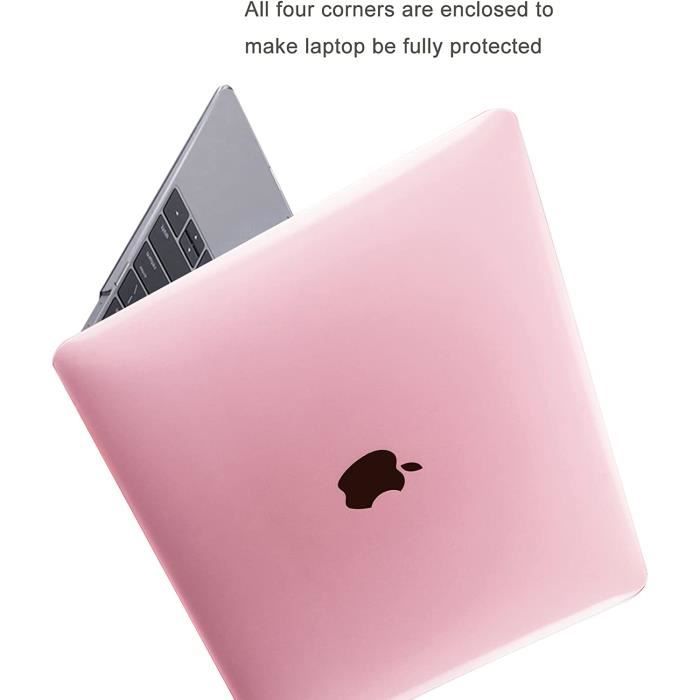 Coque pour MacBook Air 13 Pouces 2020 2019 2018, Transparent Coque MacBook  Air M1 A2337 A2179 A1932 Rigide Étui Rose P - Cdiscount Informatique