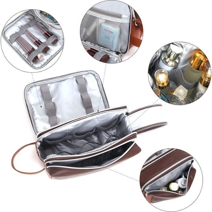 Trousse De Toilette Suspendue Homchen - 4 Compartiments, Pliable, Imperméable, Crochet 360°, Vert émeraude