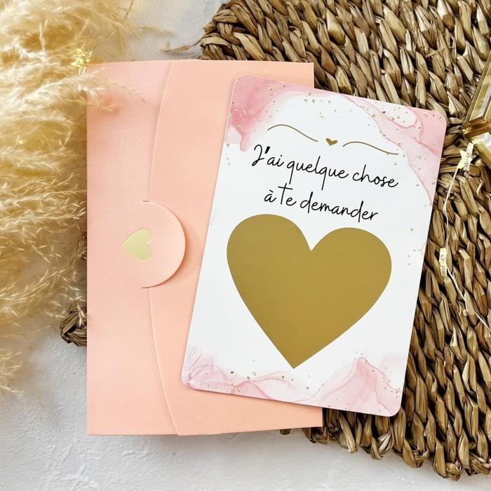Carte demande marraine - Veux tu etre ma marraine - Carte a gratter ...