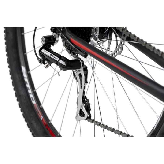 KS Cycling VTT Semi-Rigide 29'' Xceed – Cadre Alu 46 Cm – Noir-Vert Mat – 24 Vitesses SHIMANO – Freins à Disques Mécaniques