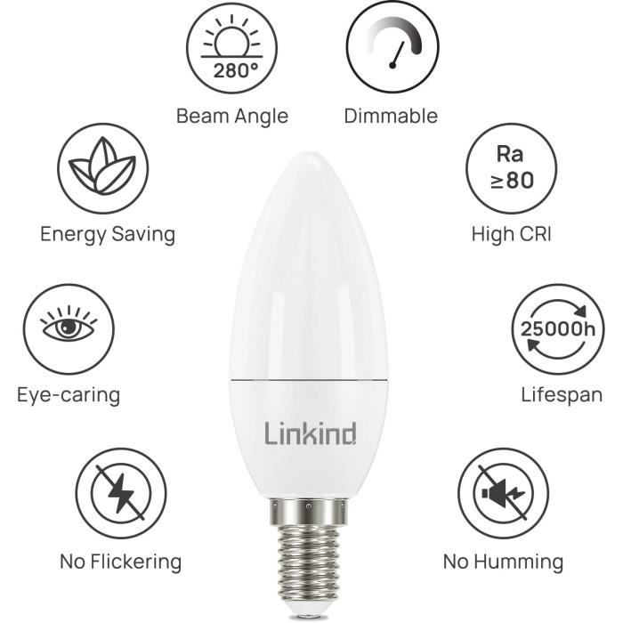 SES E14 Blanc Chaud Ampoule LED Energy Saving lampe Pour