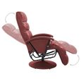 878Magasin•)Fauteuil Chair Esthétiquement|Fauteuil inclinable TV Rouge bordeaux SimilicuirDimension65 x 101 x 100 cm Ergonomique Con-3