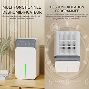 Déshumidificateur Electrique 13L-24H Déshumidification Performance