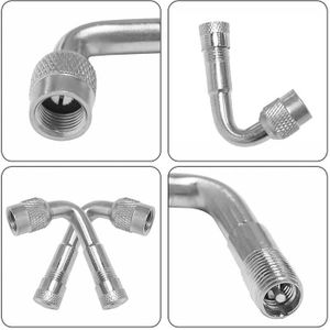 Adaptateur Mandrin D'air 90° Pour Valve De Pneu Moto - Laiton - Neuf