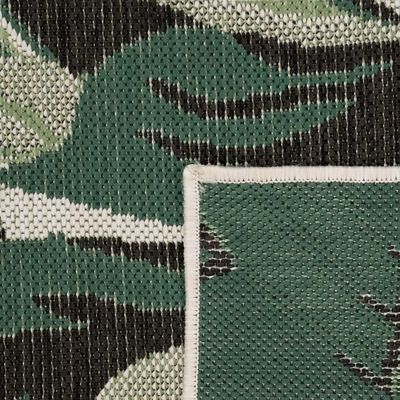 Paco Home Buiten Vloerkleed Tapijt Voor Binnen En Buiten Balkon Terras Keuken Tapijt Palm Jungle Patroon Bloemen Boho Groen, Maat