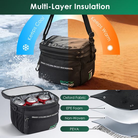 Sacoche De Guidon KLICKfix Borgen – 6L, Imperméable, Compartiment Téléphone, Housse Pluie Incluse, Bandoulière Amovible, Pour Vélos Et E-bike