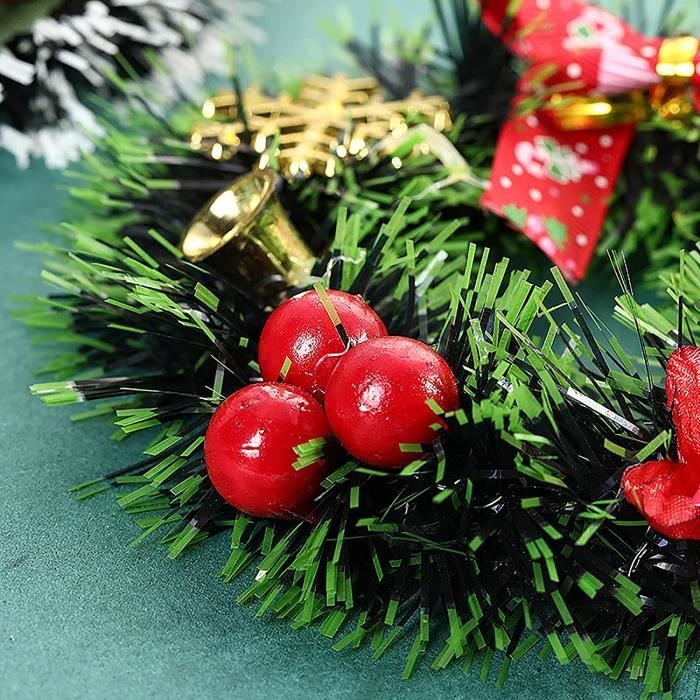 Lot de 12 anneaux de bougie de Noël, couronne de table avec boules rouges  pour bougeoirs, décoration de table pour Noël, [1245] - Cdiscount Maison