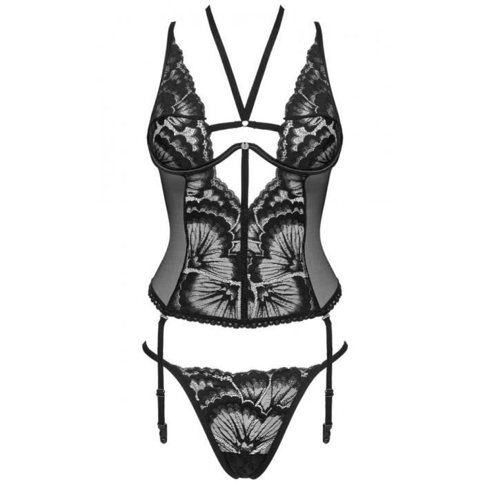 Guêpière Corset Avec String Seven 'Til Midnight - Taille S, Noir - Neuf Avec étiquettes