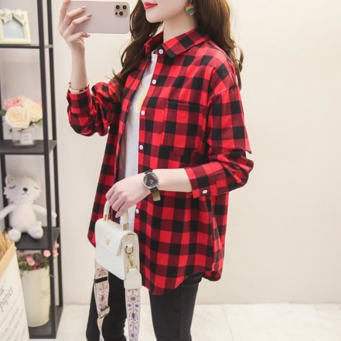 Chemise à carreaux pour femme online