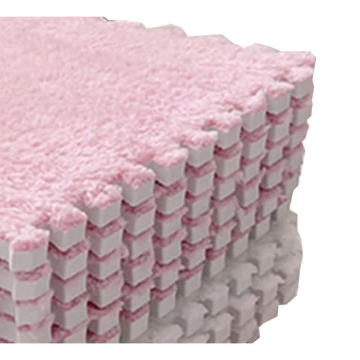 Dalles de tapis de sol en peluche - SALUTUYA - 10 pièces - Antidérapant - Rose - 30x30 cm Dalles de tapis de sol en peluche - SALUTUYA - 10 pièces - Antidérapant - Rose - 30x30 cm
