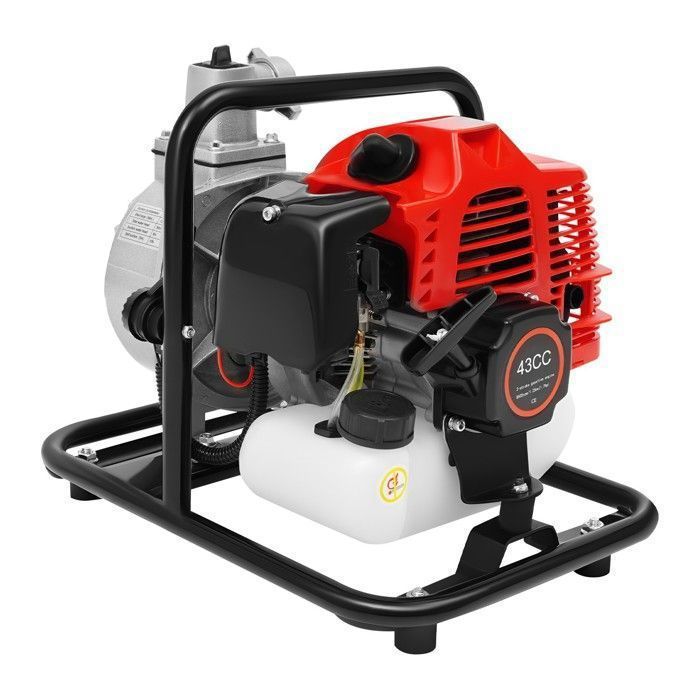 Pompe à Eau Essence 6,5 CV 4 Temps – Pompe De Jardin 36 M³/h – Irrigation, Drainage, Bassin, Chantier (9510 GPH)