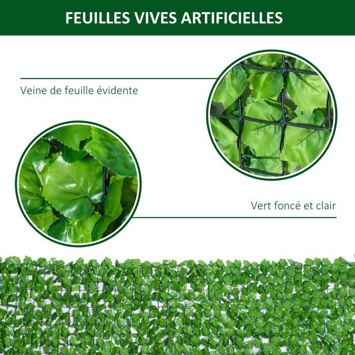Haie Artificielle Brise-vue Décorative Vert 300 x 1 x 100 cm ...