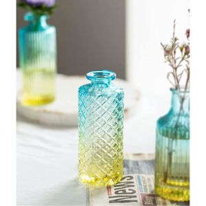 Grand vase fleuri en céramique émaillée - Décor à reliefs - Label Emmaüs