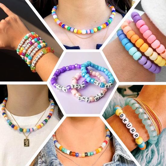 Kit De 7200 Perles Poney - Verre - Fabrication De Bracelets Et Bijoux - LYNX0087