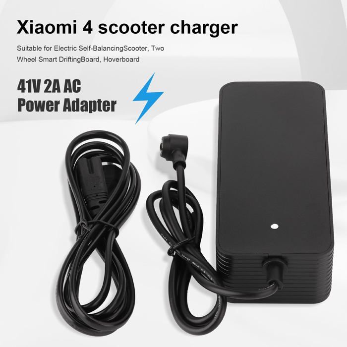 Chargeur Rapide 65W 42V 2A Pour Xiaomi Mi Scooter 4/4 Pro - Adaptateur Secteur Avec Câble, Protection Surchauffe/surtension