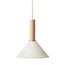 Collect Suspension Haute Conique ø25cm Gris Perle Corps Rose Poudré Ferm Living