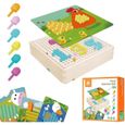Jeu de mosaïque pour enfants jeu de mosaïque coloré avec des piquets