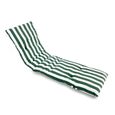 Coussin de chaise longue - Vert - 180x55x6cm - Rayures - Polyester doux - Pour jardin et extérieur-0