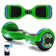 Hoverboard Enfants Vert Overboard Bluetooth Gyropode 250W, 10 km/h, Télécommande,Lumières de roues-0
