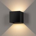 Applique Murale Interieur/Exterieur 12W,Lampe Murale LED Etanche IP65 Réglable Lampe Up Down Design 3000K Blanc Chaud Appliques-0