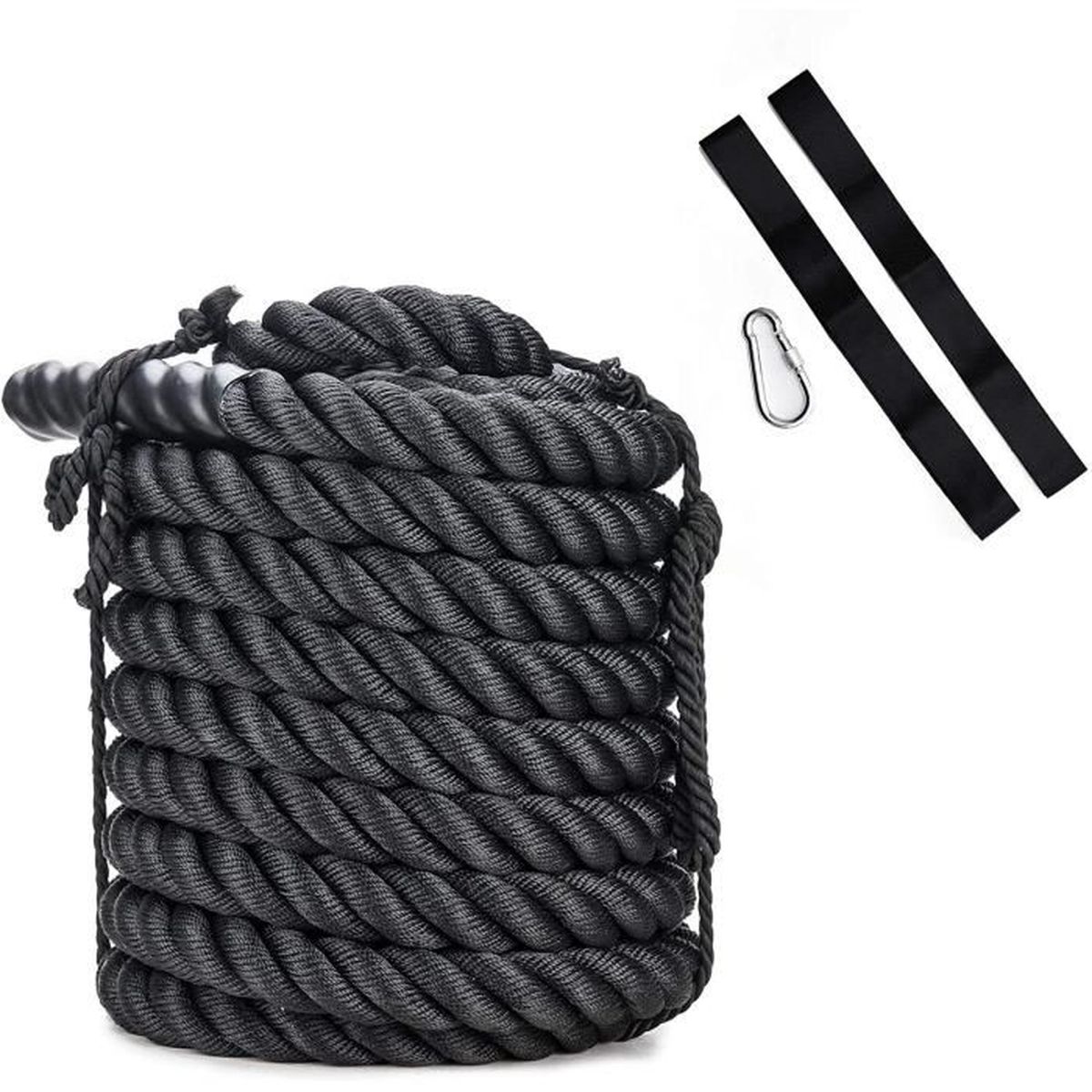 Corde Ondulatoire Crossfit Corde De Battle Rope POWER GUIDANCE 9m/12m/15m - Entraînement Fitness - Poignées Thermorétractables Corde Entraînement Musculation