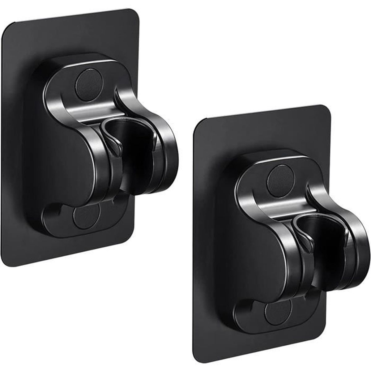 Support De Pommeau De Douche Sans Perçage - Ventouse Puissante, Rotation 360°, Pour Carrelage, Verre, Métal - Noir