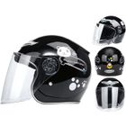 LEOCLOTHO Casque de Scooter Protection Enfant Casque de Moto de Dessin Animé Pratique et Confortable - Noir-Noir
