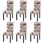 vidaXL Chaises de salle à manger 6 pcs Multicolore Tissu