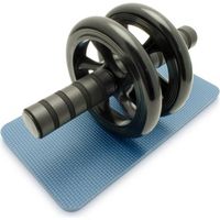 Roue Abdominale CampTeck - ABS - Fitness Gym Musculation - Gris - Abdominaux, dos, bras et épaules