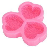 Moules à savon en silicone, moule en silicone rose moule à savon bricolage, moule en silicone fleur rose pour faire du plâtre