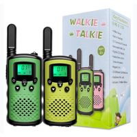 Talkie Walkie Enfants avec 8-16 Canaux Écran LCD Lampe de Torche,Verrouillage des Canaux Talkie Walkie Jouet pour Enfant, 1 Paire