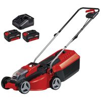 Einhell Tondeuse à gazon sans fil GE-CM 18/30 Li Kit Power X-Change (18V, 150 m²) Livré avec 2 Batteries 3,0 Ah et Chargeur