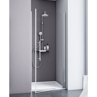 Porte de douche pivotante - Schulte - Style 2.0 - Verre 5mm anticalcaire - Profilé aspect chromé