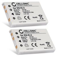 CELLONIC 2X Batterie Compatible avec Nikon Coolpix P90 P80 CoolPix P500 P510 P5100 P520 P530 P100... (1180 mAh) EN-EL5