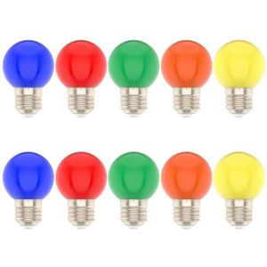 OBJETS LUMINEUX DÉCO  Lot de 10 ampoules LED colorées à visser multicolo