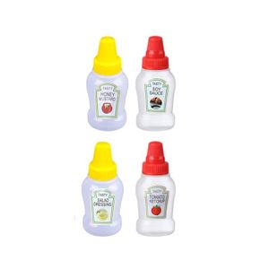 CAISSE ALIMENTAIRE 4 pièces - Mini Bouteille de Ketchup Portable de P