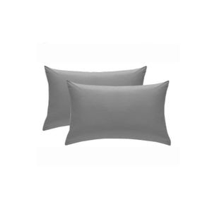 Taies d/'oreiller Gris 65x65cm Housse avec Une Fermeture... Mohap Lot de 2