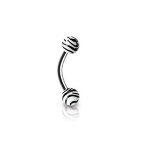 Piercing Arcade 6 Pièces – Boules à Paillettes Acrylique Flexible, Pour Sourcil, Tige 1.2x8mm