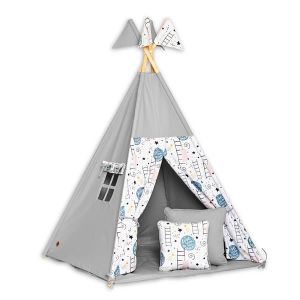 TENTE DE CAMPING Tente Tipi + Tapis + Coussins - Love to the Moon